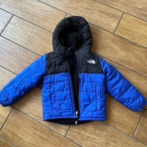 3T boys north face coat black blue